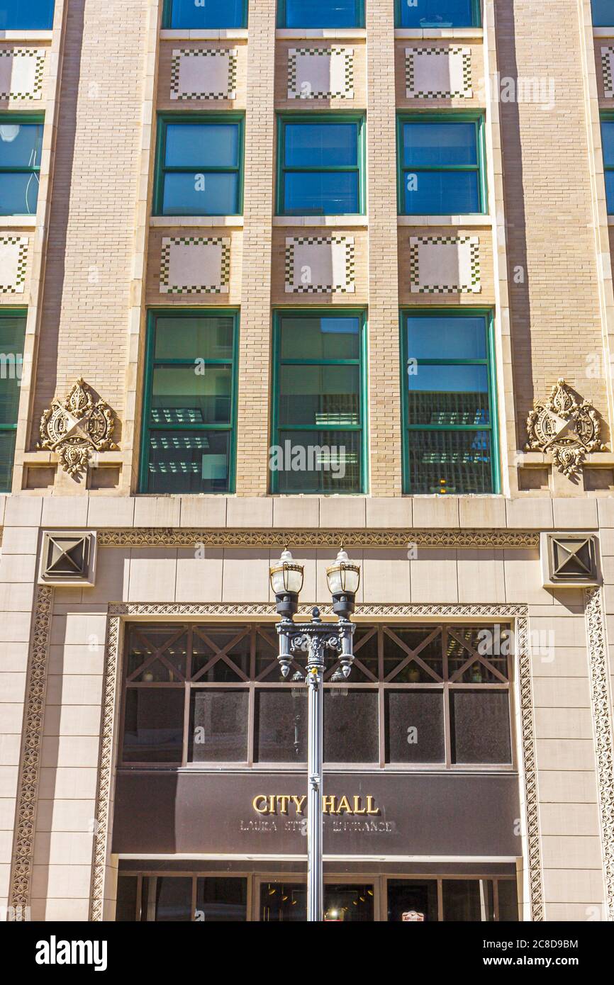 Jacksonville, Florida, centro, Laura Street, municipio, edificio, St Edificio James, architetto Henry Klutho, 1912, stile scuola prateria, esterno fro Foto Stock