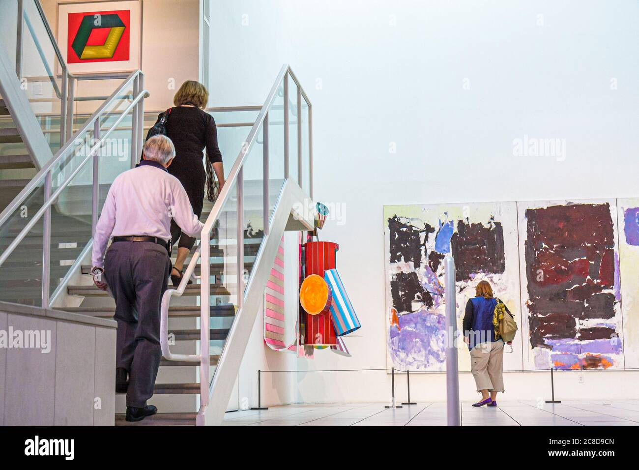 Jacksonville Florida,Laura Street,MOCA,Museum of Contemporary Art,Haskell Atrium Gallery,uomo uomo uomini maschio adulti,donna donne,pittura,grande,c Foto Stock