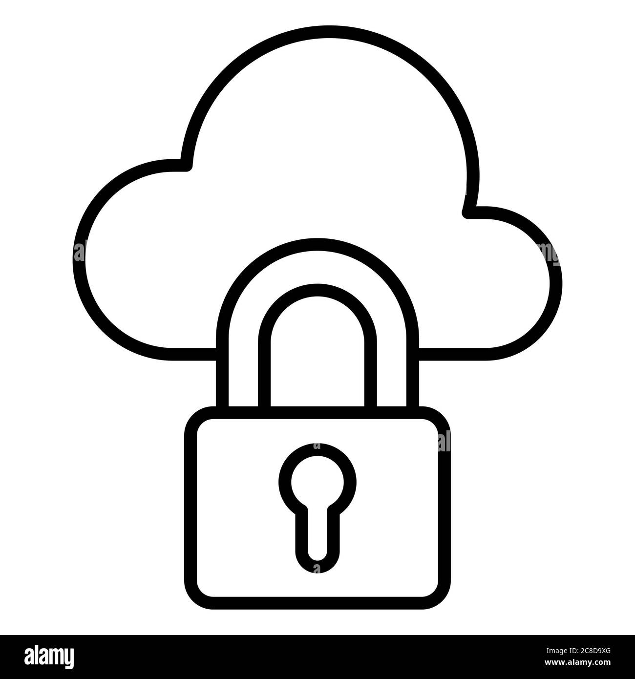 Icona Cloud bloccato Foto Stock