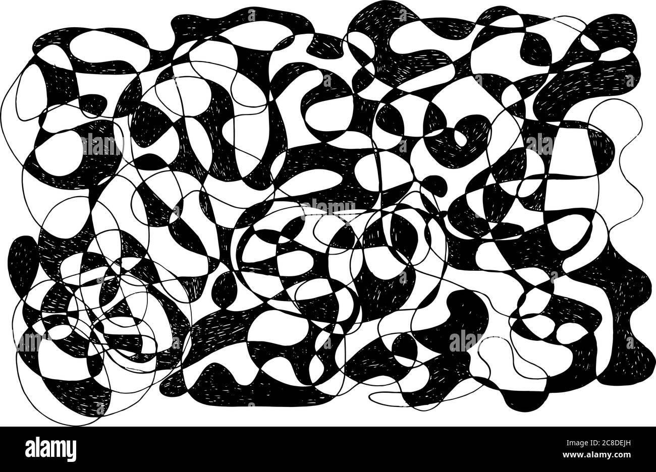 Schema a denti di schizzo. Texture in bianco e nero. Scratch astratto semplice sfondo. Illustrazione vettoriale. Illustrazione Vettoriale