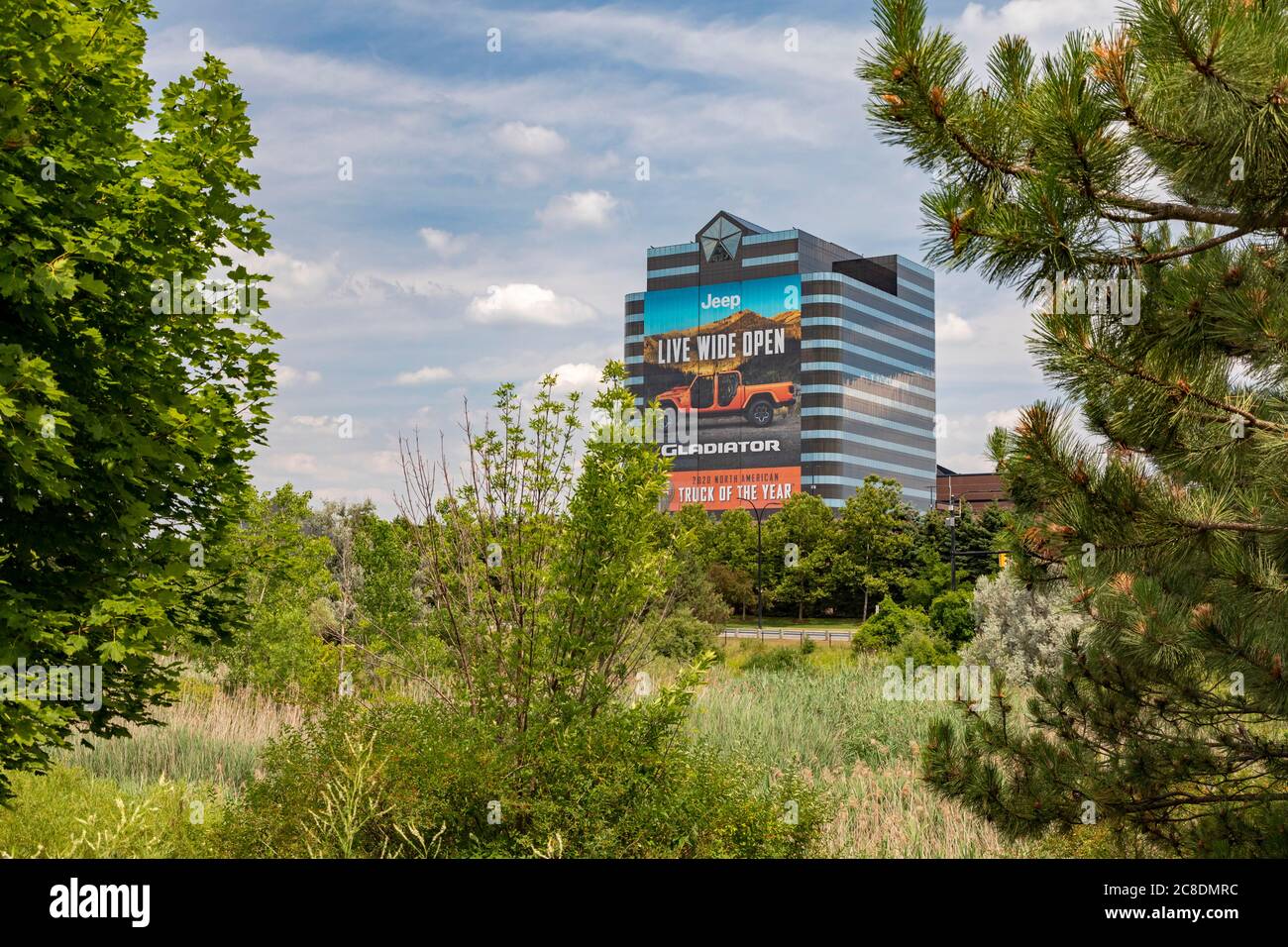 Auburn Hills, Michigan - sede centrale e centro tecnologico degli Stati Uniti di Fiat Chrysler Automobiles. Foto Stock