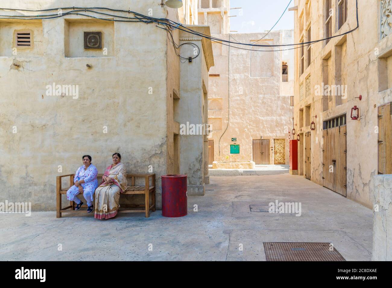 Una scena tipica a Dubai Emirati Arabi Uniti Foto Stock