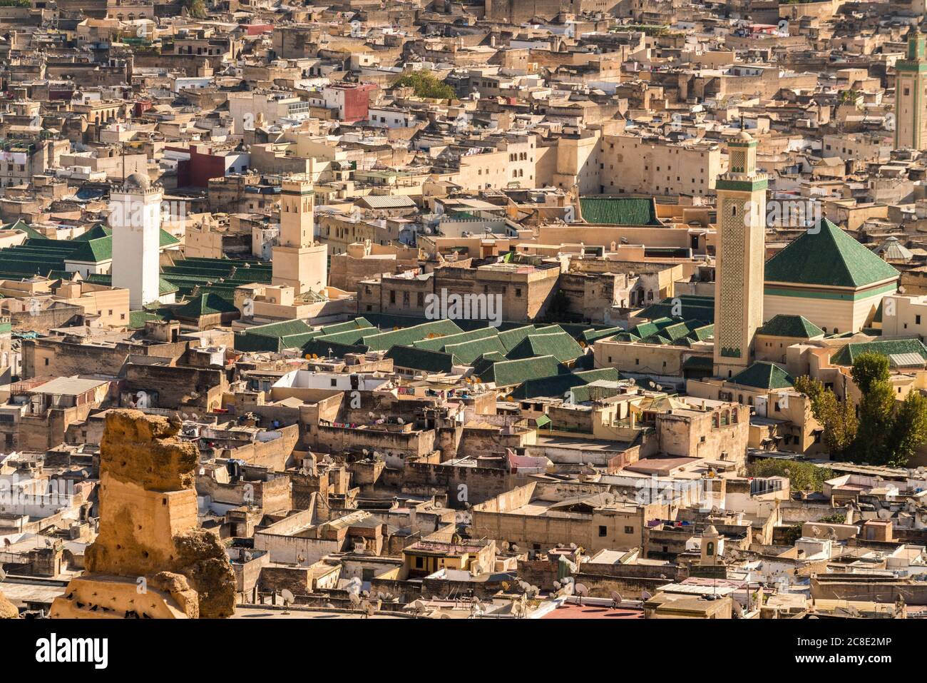 Marocco, Fes-Meknes, Fes, Moschea Qarawiyyin e Università di al-Qarawiyin Foto Stock