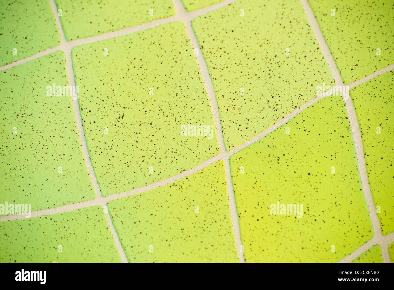 Bel mosaico colorato e decorativo di piastrelle bagno forma curva, modello e struttura come sfondo o carta da parati, spazio copia. Foto Stock