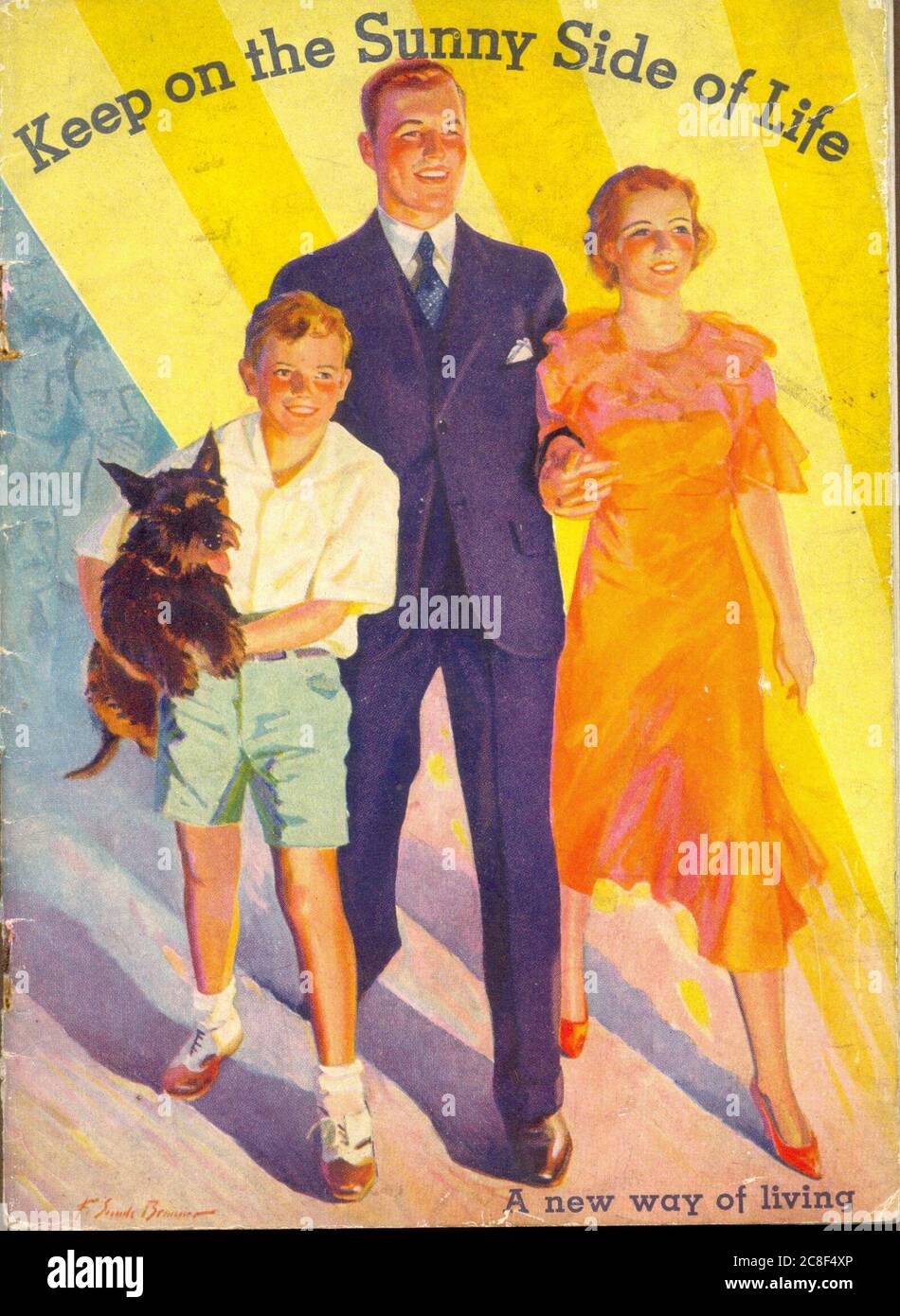 Opuscolo pubblicitario pubblicato da Kelloggg's sull'importanza di un'alimentazione sana 1933 Foto Stock