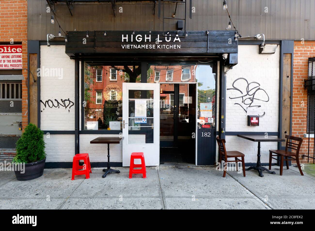 High Lúa Vietnamese Kitchen, 182 S 2nd St, Brooklyn, New York, NYC foto di un ristorante vietnamita nel quartiere di Williamsburg. Foto Stock