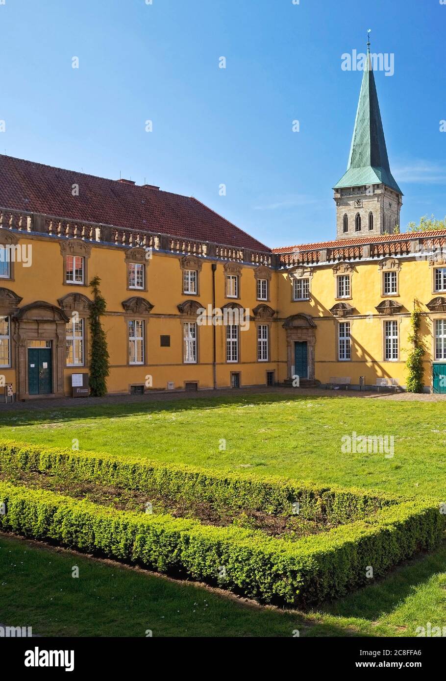 Università di Osnabrueck, palazzo e giardino del palazzo, Germania, bassa Sassonia, Osnabrueck Foto Stock