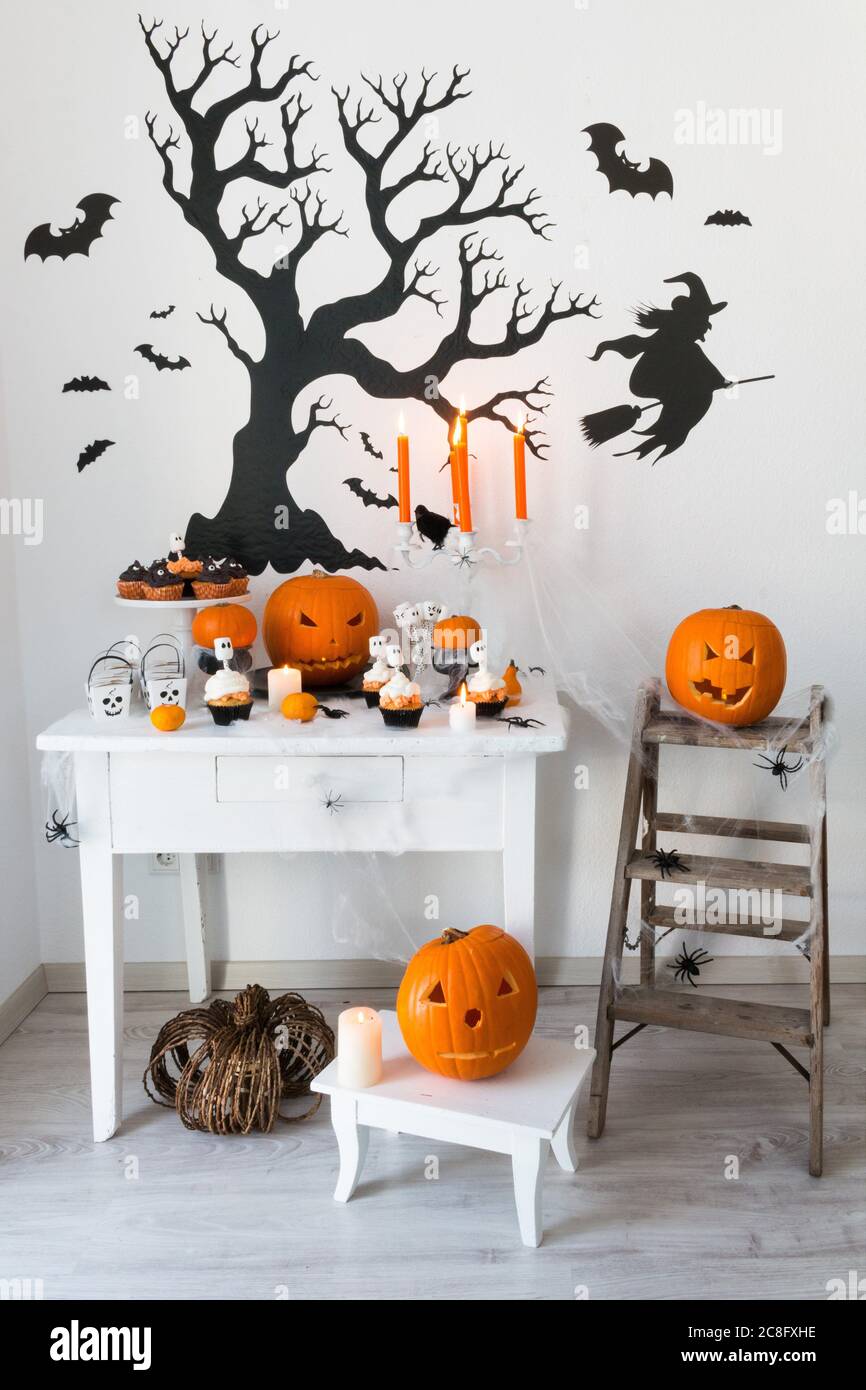 Decorazioni di Halloween Foto Stock