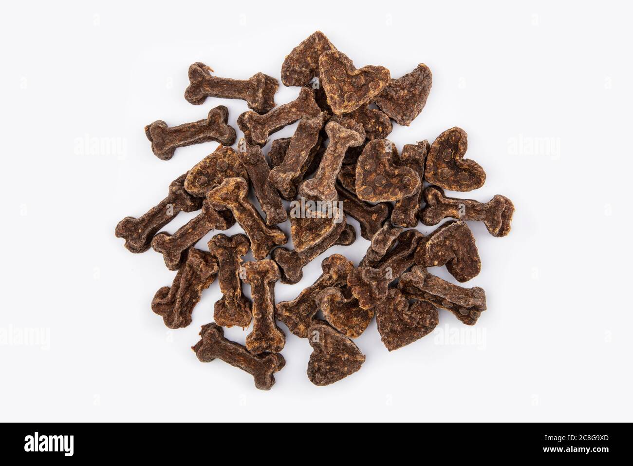 Spuntino a cavallo per cani su sfondo luminoso Foto Stock