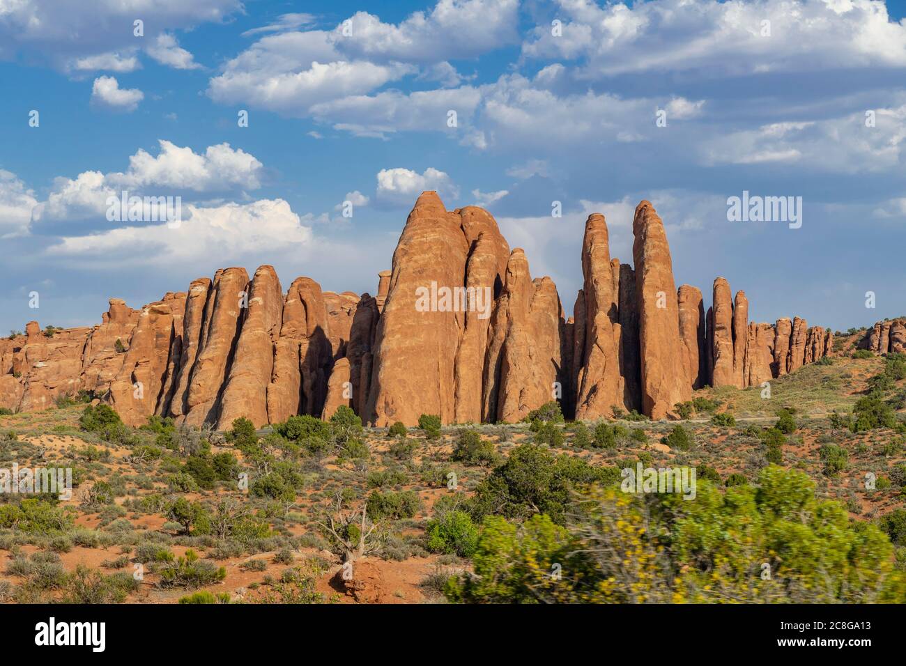 Formazione rocciosa nel Parco Nazionale degli Arches, Stati Uniti Foto Stock