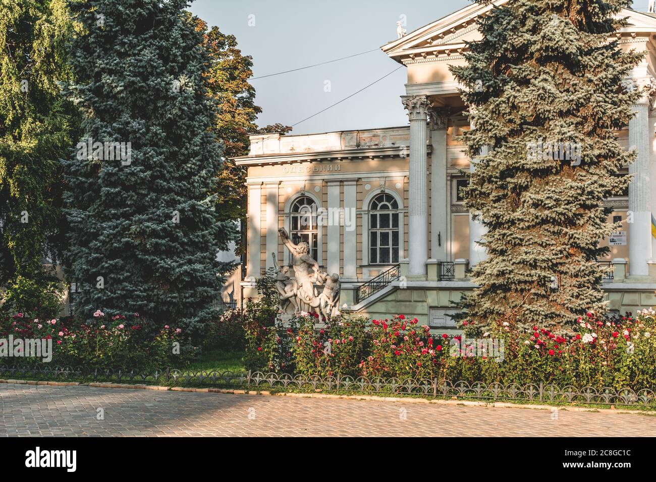 Ucraina, Odessa - 23 agosto 2019: Facciata della costruzione del Museo Archeologico Odessa. Foto Stock
