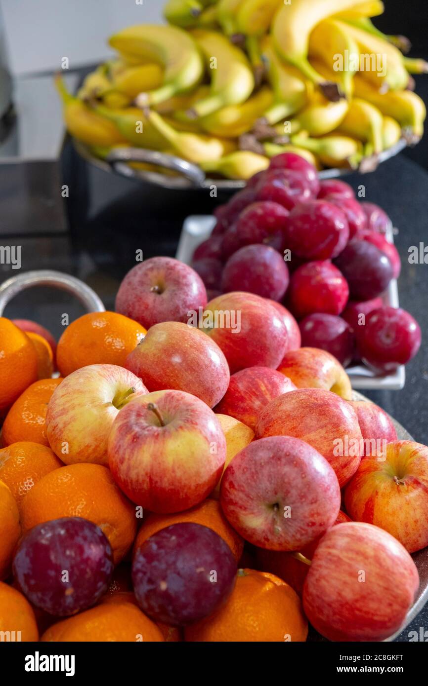 Opzioni di alimentazione sane. Foto Stock