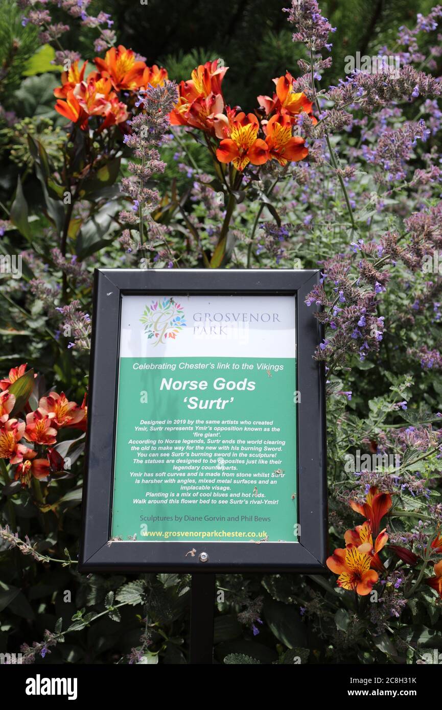 Ufficio informazioni turistiche del Parco Grosvenor Foto Stock