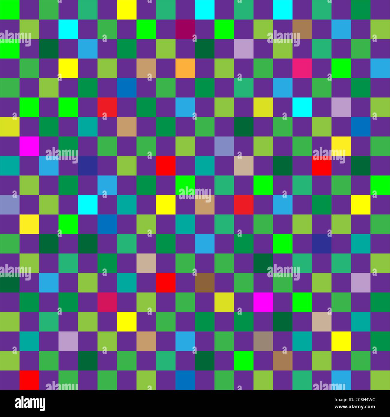 checker scacchi quadrato multicolore vettore di sfondo astratto, texture masticato motivo senza giunture Illustrazione Vettoriale