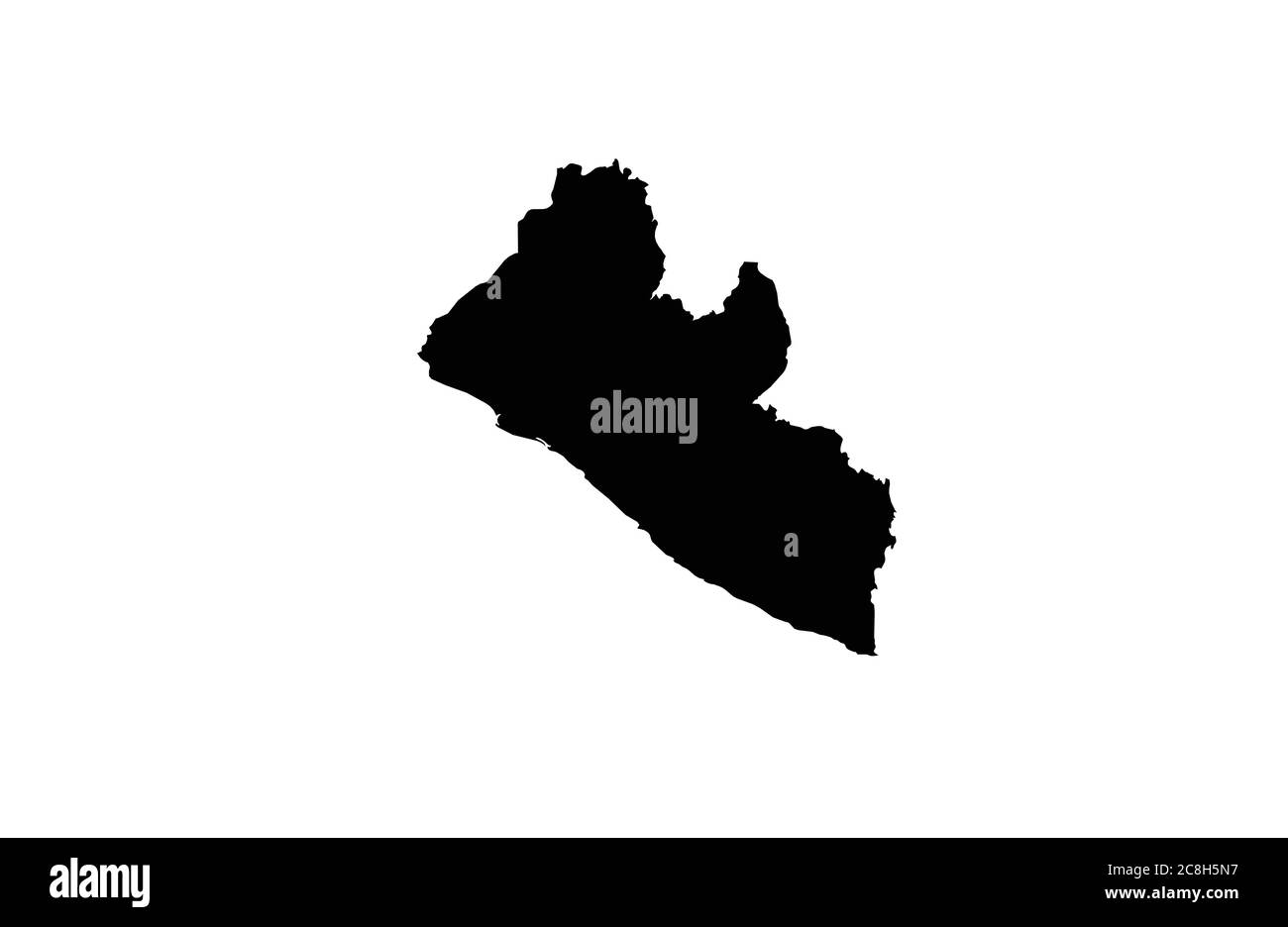 Illustrazione vettoriale del profilo della mappa Liberia Illustrazione Vettoriale