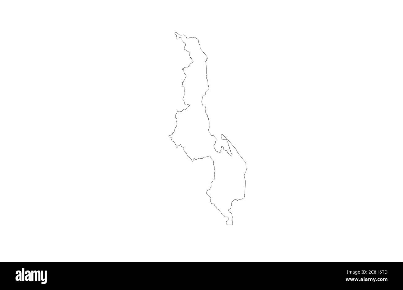 Illustrazione vettoriale della mappa del Malawi Illustrazione Vettoriale