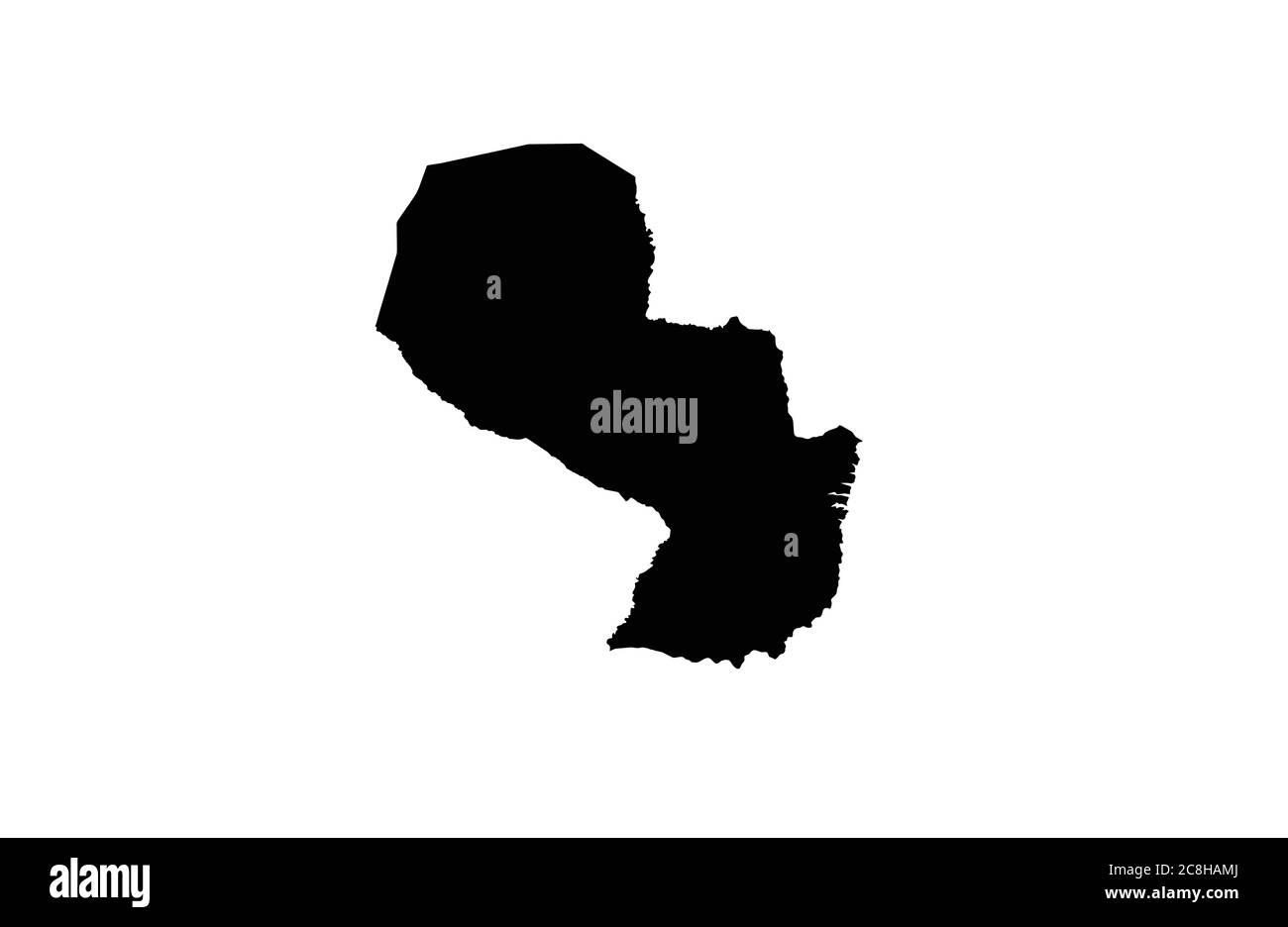 Mappa del Paraguay contorno del vetore lustra Illustrazione Vettoriale