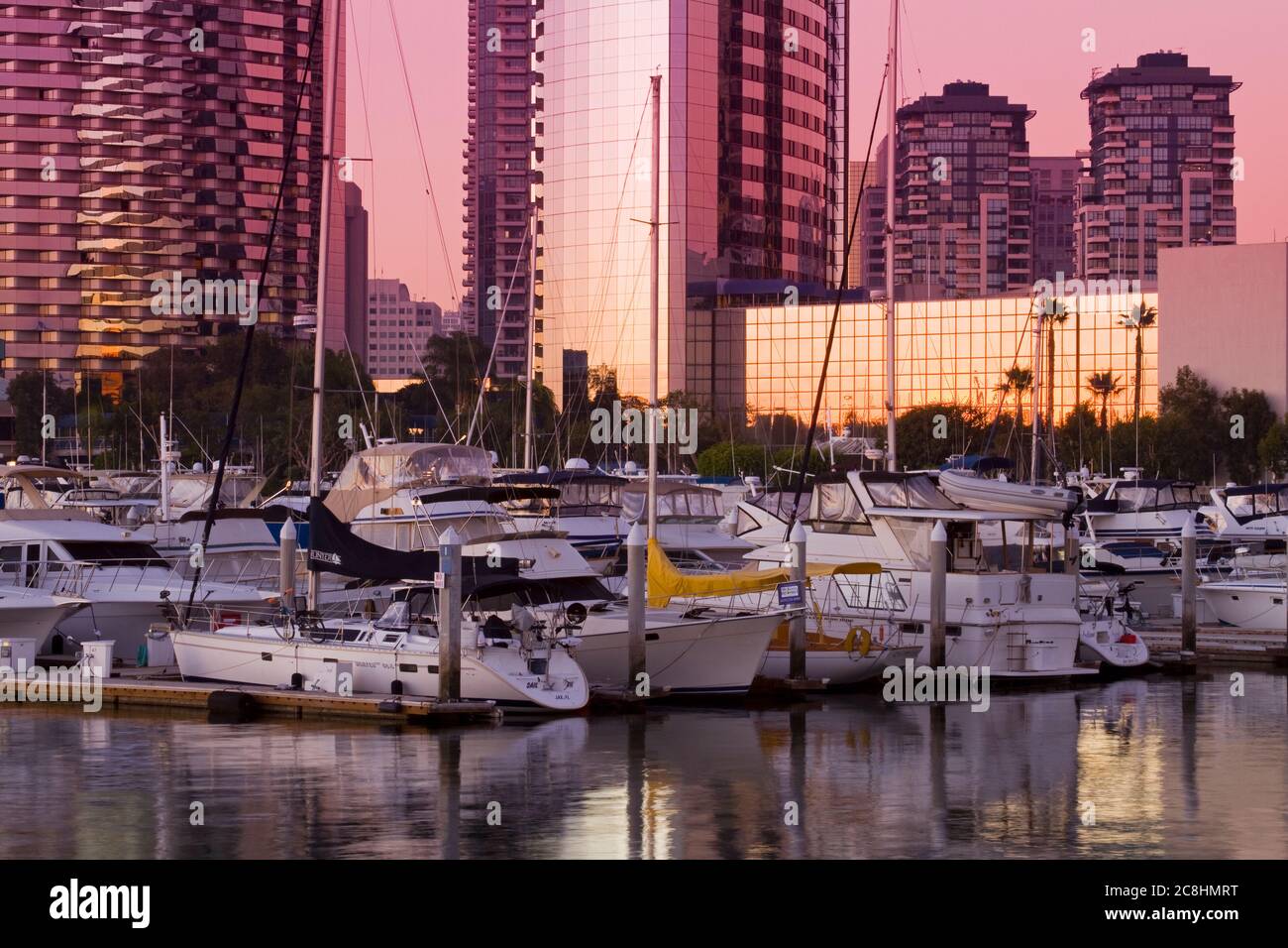Marriott Hotel & Embarcadero Marina, San Diego, California, Stati Uniti Foto Stock