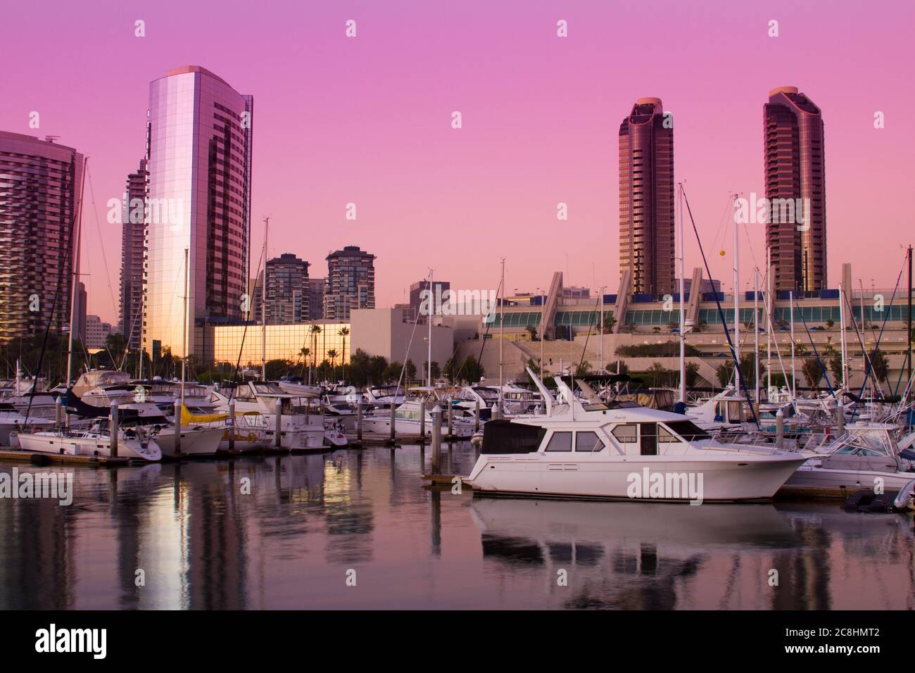 Marriott Hotel, Harbour Club Towers & Embarcadero Marina, San Diego, California, Stati Uniti Foto Stock