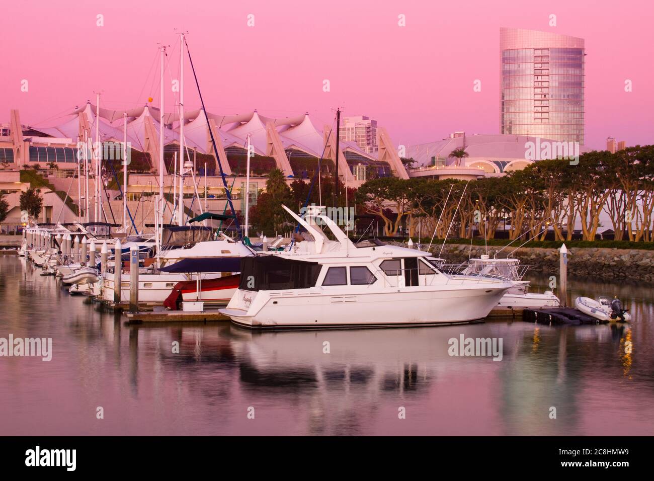 Centro Congressi e Omni Hotel sulla Marina Embarcadero, San Diego, California, Stati Uniti Foto Stock