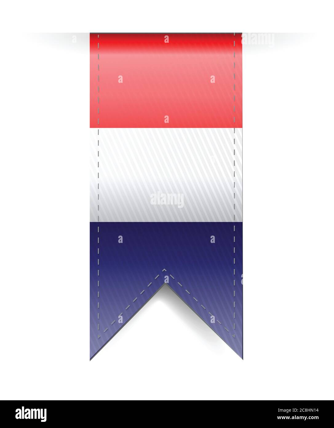Disegno di bandiera olandese su sfondo bianco Illustrazione Vettoriale