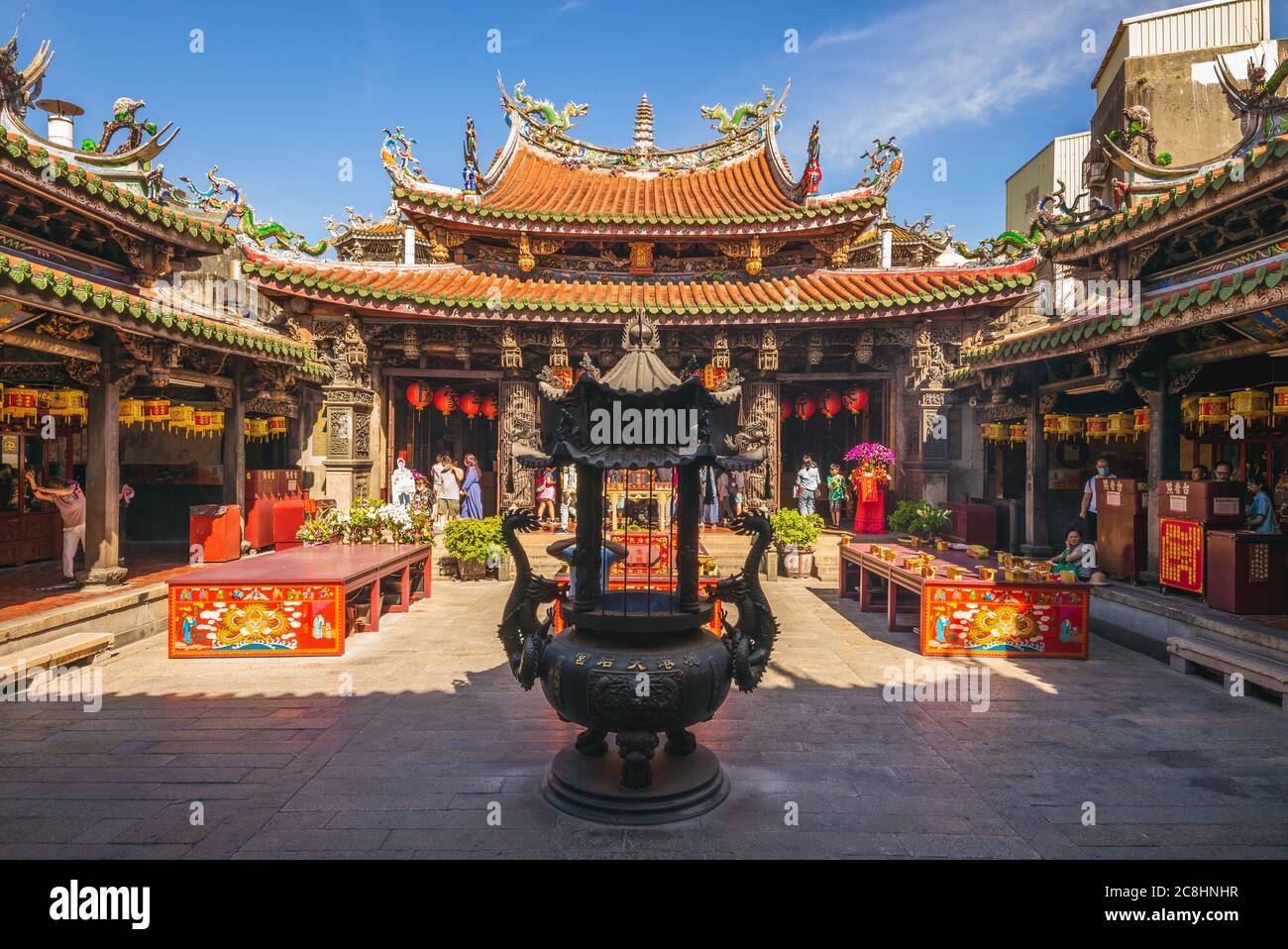 24 luglio 2020: Il Tempio di Lugang Mazu situato nella cittadina di lugang, changhua, taiwan, è un tempio cinese dedicato alla dea cinese del mare Mazu costruita Foto Stock