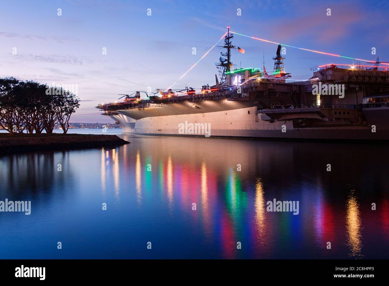 USS Midway Aircraft Carrier Museum, San Diego, California, Stati Uniti Foto Stock