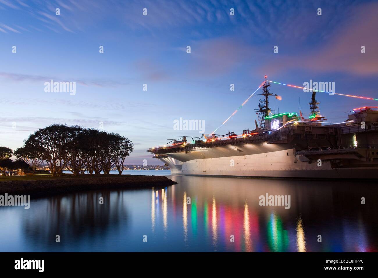USS Midway Aircraft Carrier Museum, San Diego, California, Stati Uniti Foto Stock