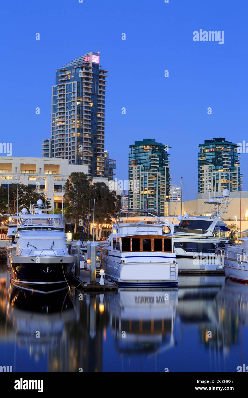 Embarcadero Marina, San Diego, California, Stati Uniti d'America Foto Stock