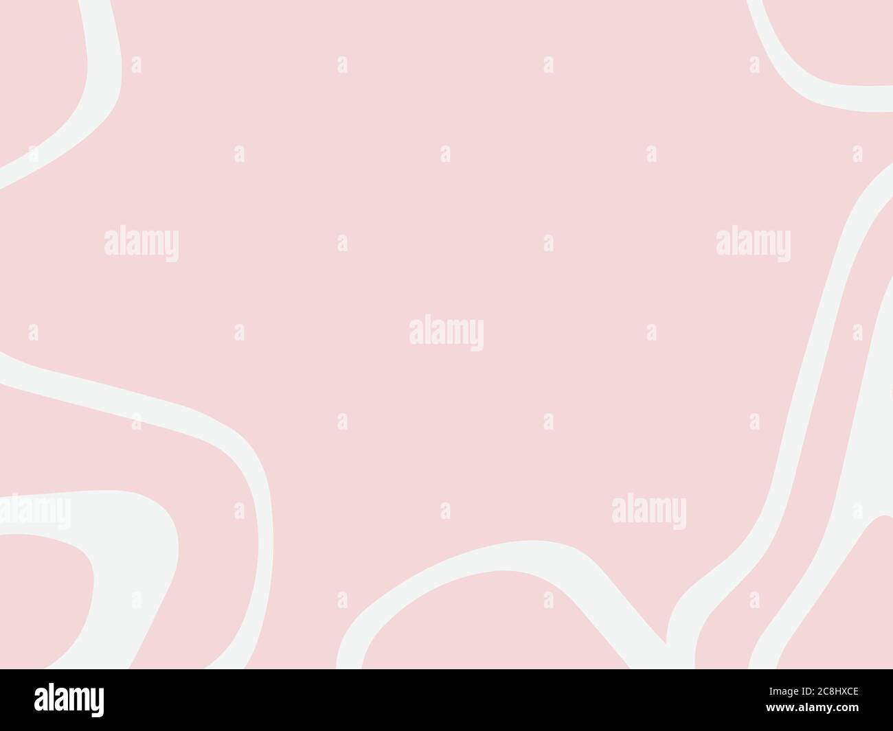 Tonalità pastello rosa e bianco con forme casuali e linee sfondo astratto. Illustrazione Vettoriale
