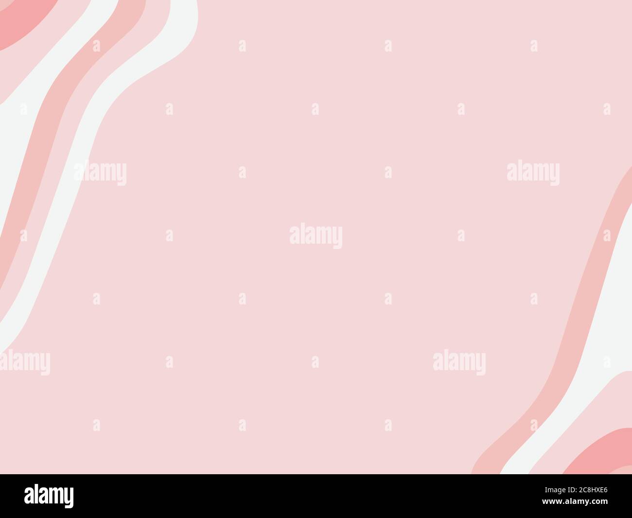 Tonalità pastello rosa e bianco con forme casuali e linee sfondo astratto. Illustrazione Vettoriale