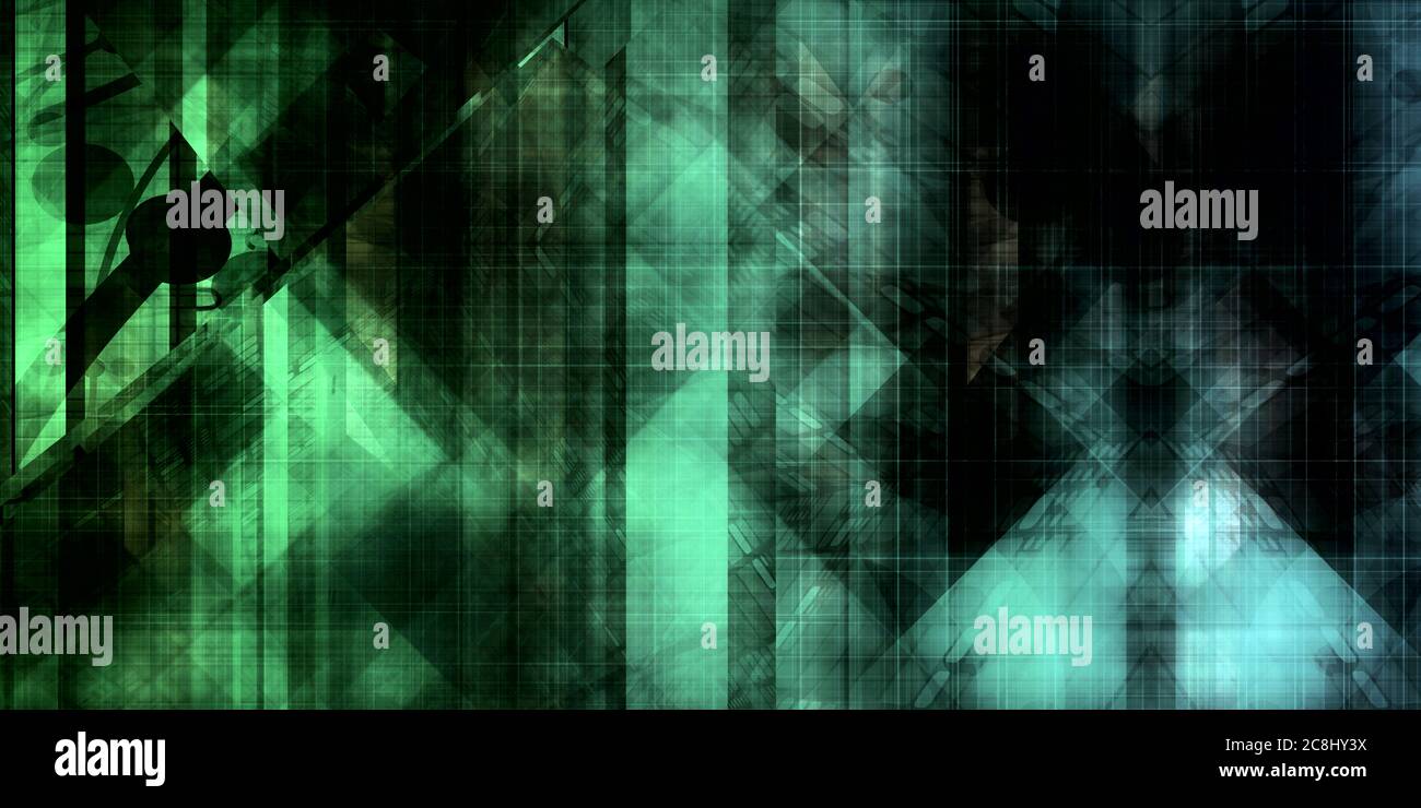 La tecnologia di virtualizzazione come un concetto di settore Abstract Foto Stock