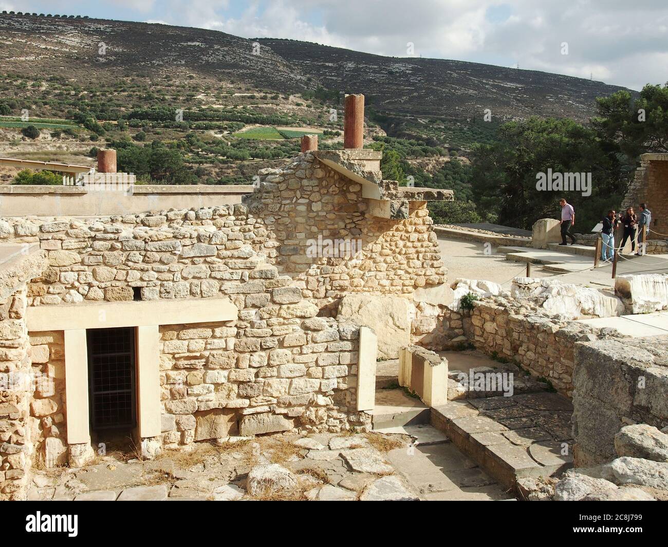 Palazzo di Cnosso, Creta Foto Stock