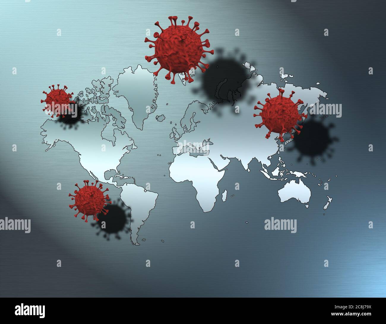 Covid nel mondo Foto Stock