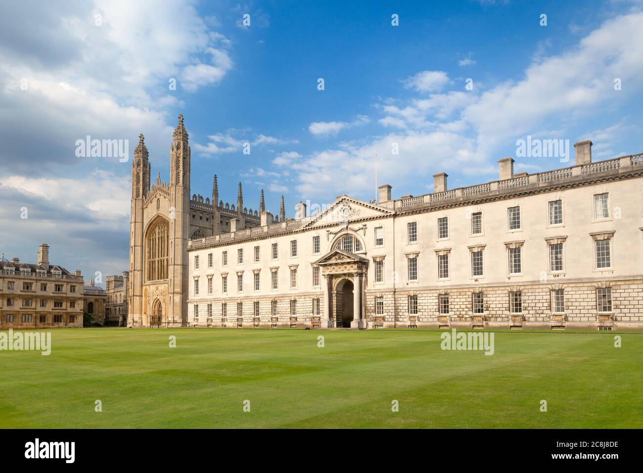 Edificio di Gibbs e Kings College Chapel, Cambridge, Inghilterra Foto Stock