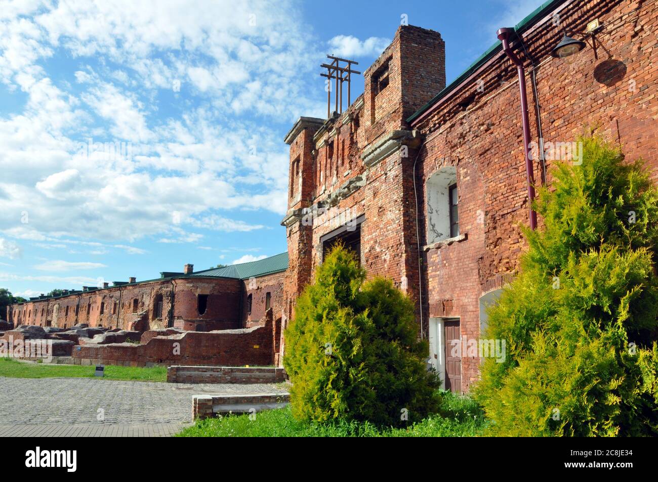 Memorial Complex Brest Hero Fortezza. Porte Terespolskie Foto Stock