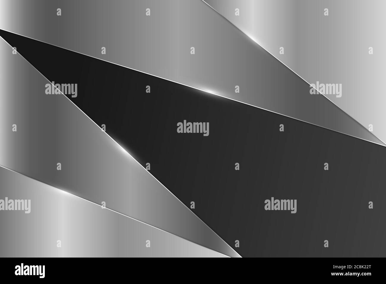 Sfondo metallico. Grigio e argento con concetto di tecnologia Dark space.Metal. Illustrazione Vettoriale