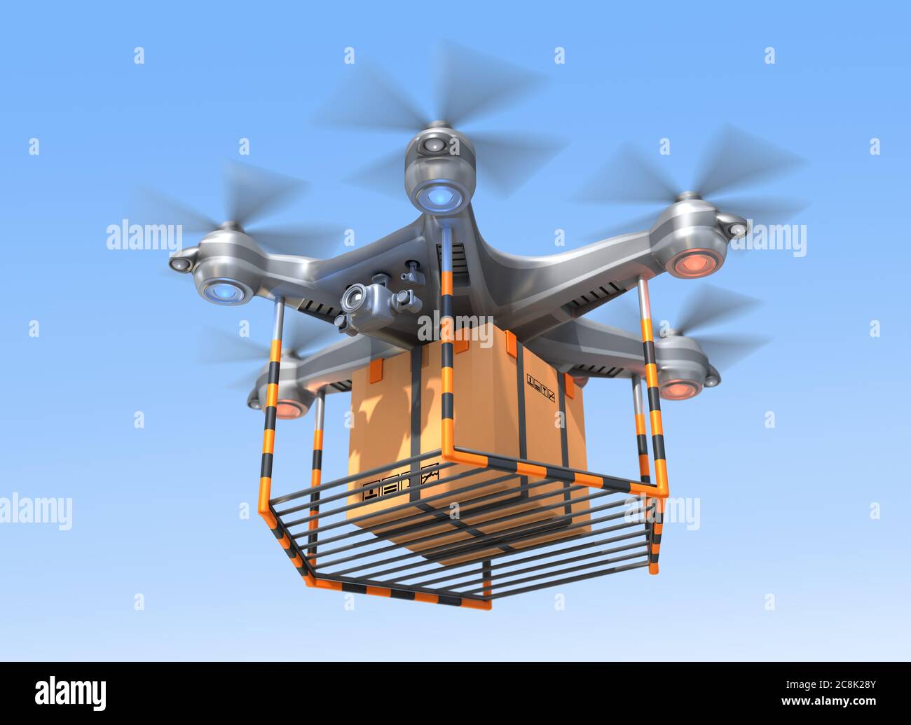 Drone per la spedizione - rendering 3D Foto Stock