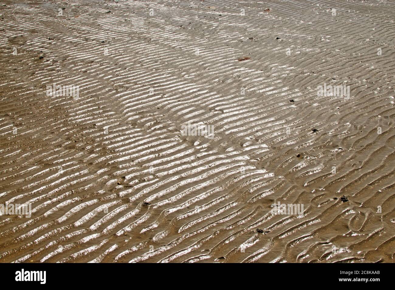 Beach Textures/Riples in the Sand Foto Stock