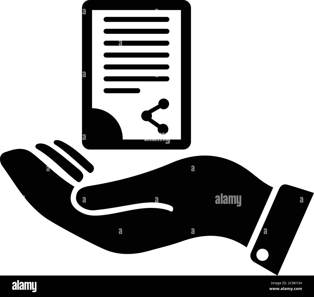 Icona di consegna del documento. Da utilizzare per progetti commerciali, di stampa, Web o di qualsiasi tipo. Illustrazione Vettoriale