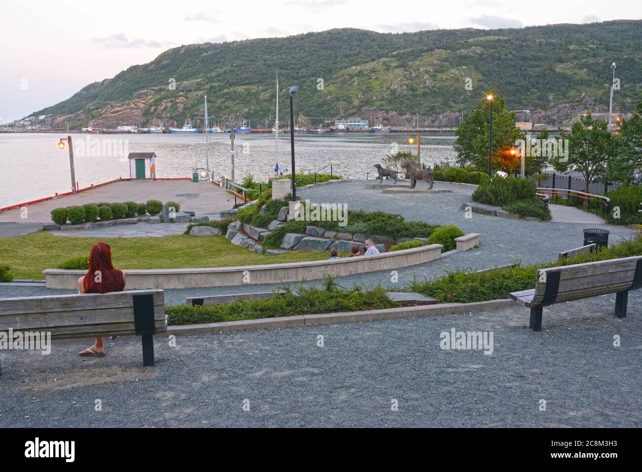 Harbourside Park, St. John's, Terranova Foto Stock