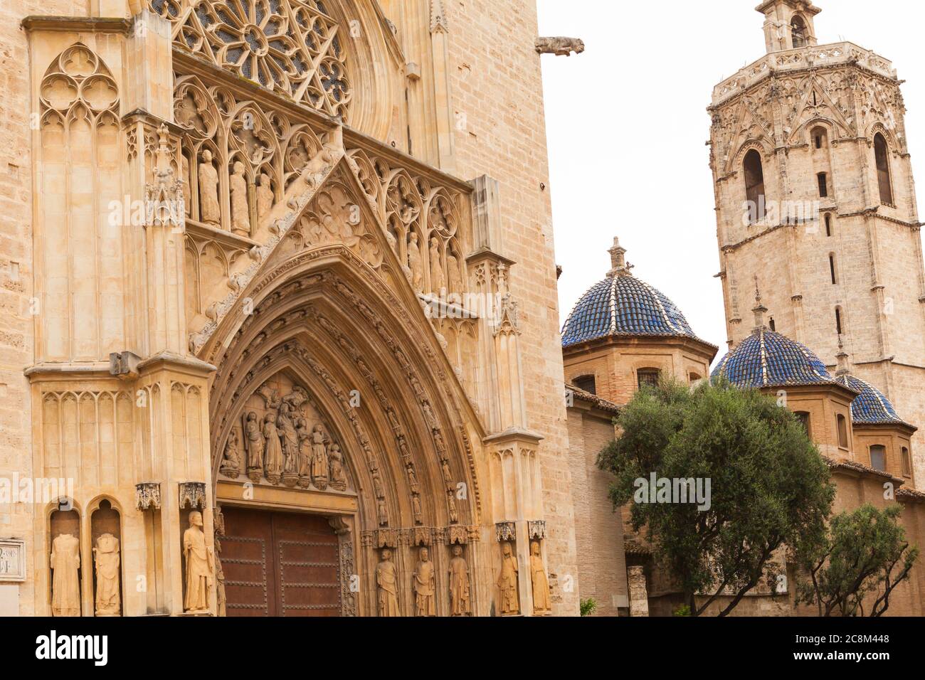 Metropolitan Cathedral-Basilica dell'Assunzione di Nostra Signora di Valencia, Spagna Foto Stock