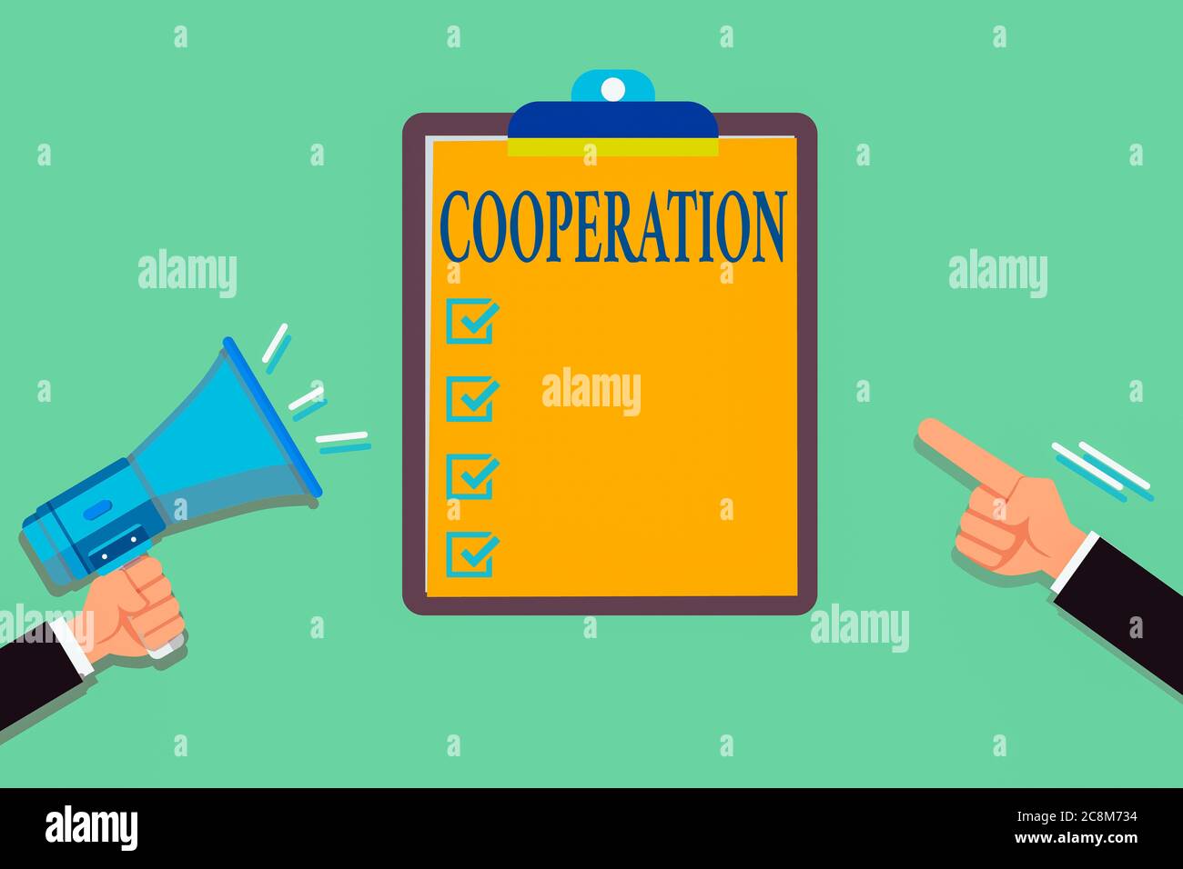 Nota di scrittura che mostra la cooperazione. Concetto di business per le azioni di qualcuno che è stato utile facendo ciò che si desidera analisi Hu mani tenuta Megap mani Foto Stock