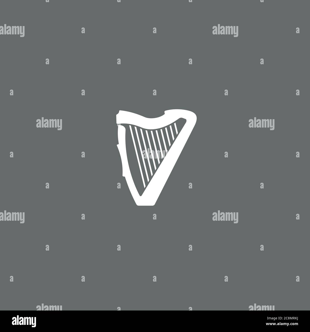 Un semplice logo Harp / icona di design Illustrazione Vettoriale