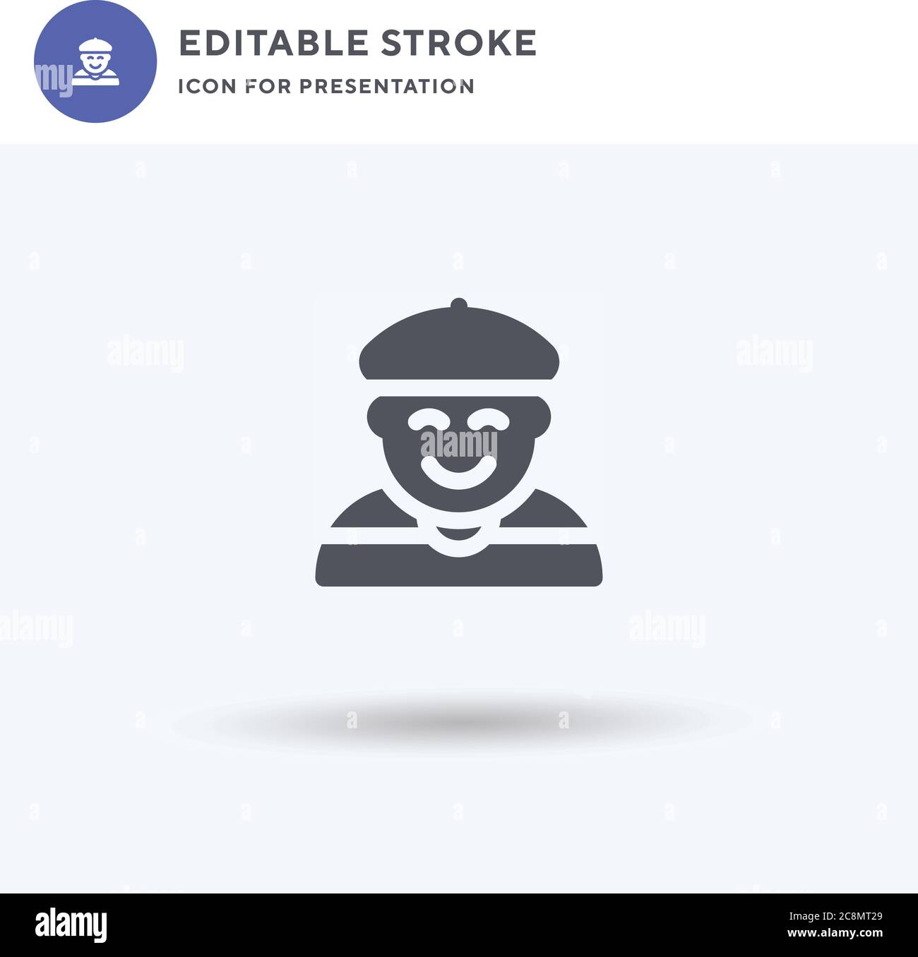 Vettore di icone MIME, segno piatto riempito, pittogramma solido isolato su bianco, illustrazione del logo. Icona MIME per la presentazione. Illustrazione Vettoriale