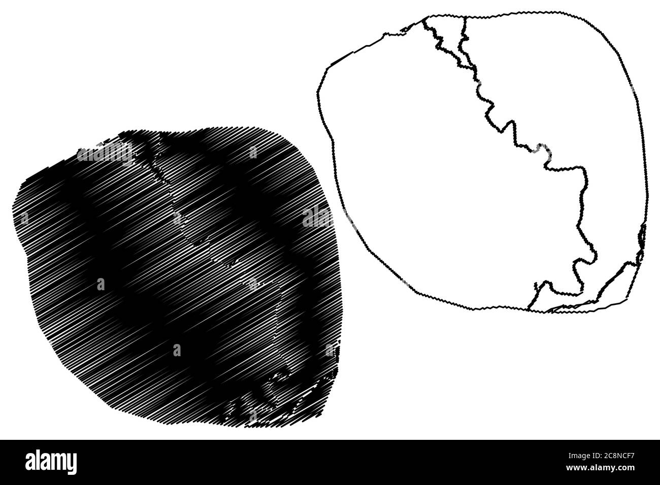 Città di Mardan (Repubblica islamica del Pakistan, Provincia di Khyber Pakhtunkhwa) mappa vettoriale illustrazione, abbozzare schizzo Città di Mardan mappa Illustrazione Vettoriale