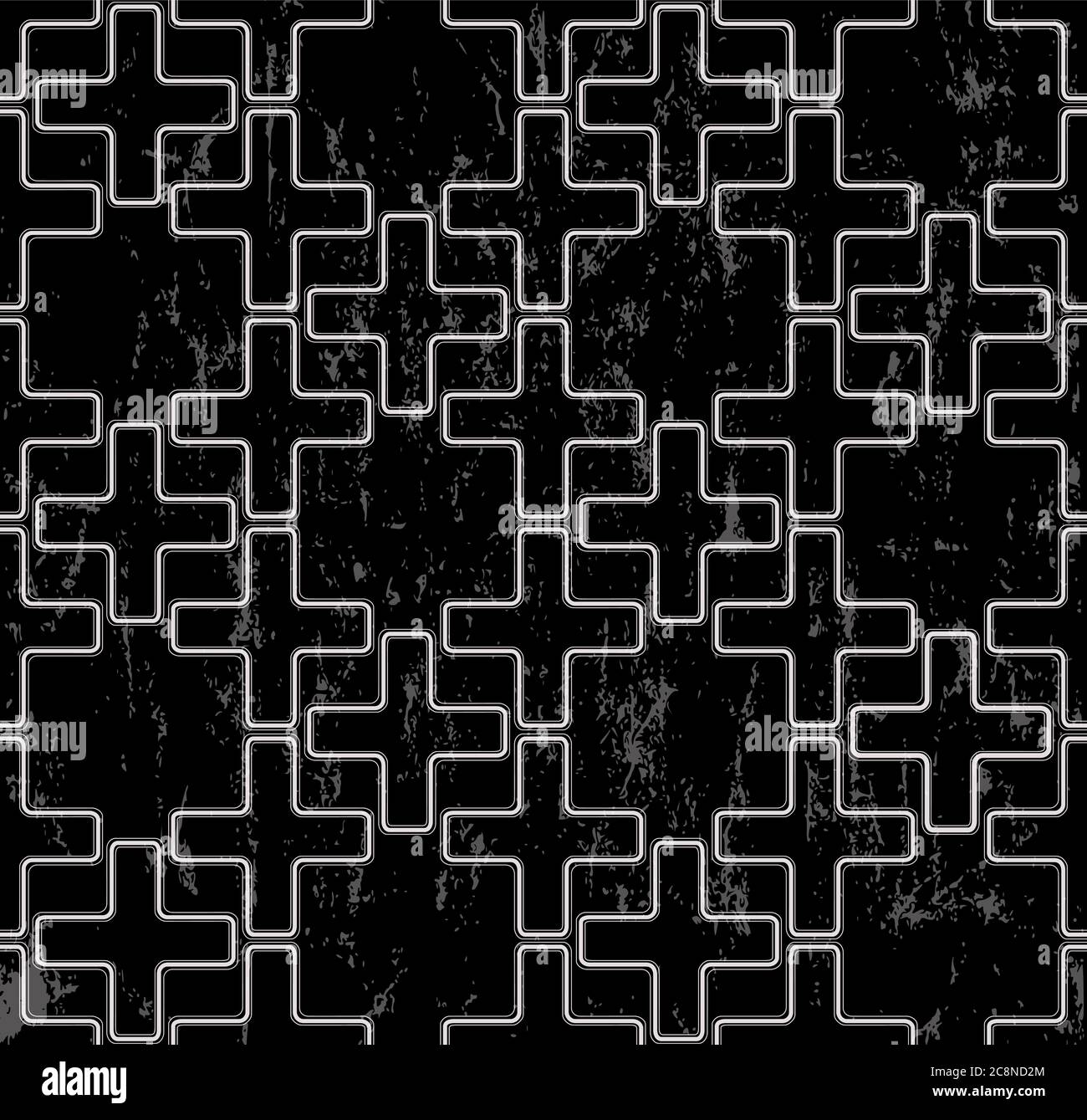 sfondo con motivo geometrico senza cuciture, con quadrati, in bianco e nero Illustrazione Vettoriale