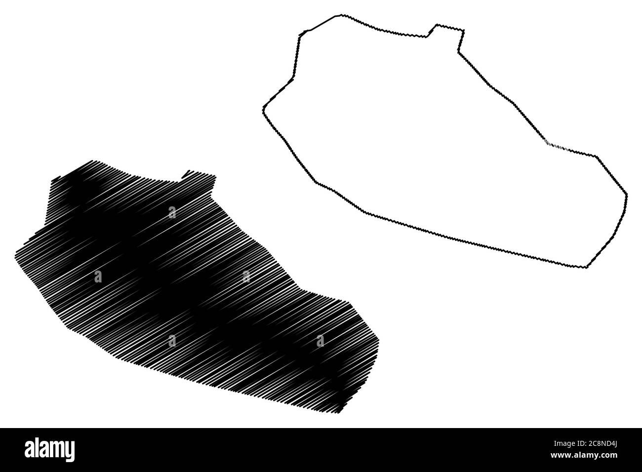 Città di Sheikhupura (Repubblica islamica del Pakistan, provincia del Punjab) mappa illustrazione vettoriale, abbozzamento della città di Qila Sheikhupura mappa Illustrazione Vettoriale