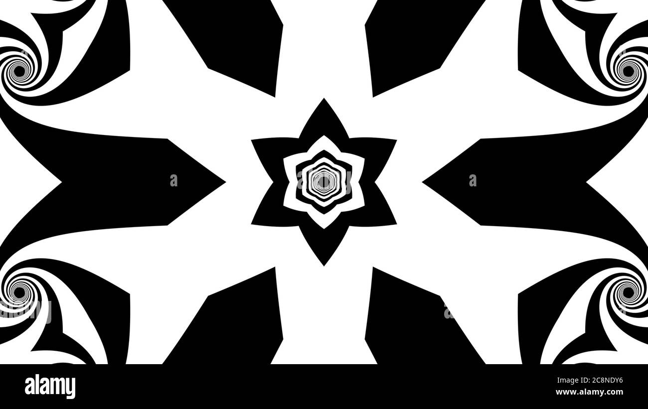 Le strisce bianche e nere. Generata da computer sfondo astratto, 3D render Foto Stock