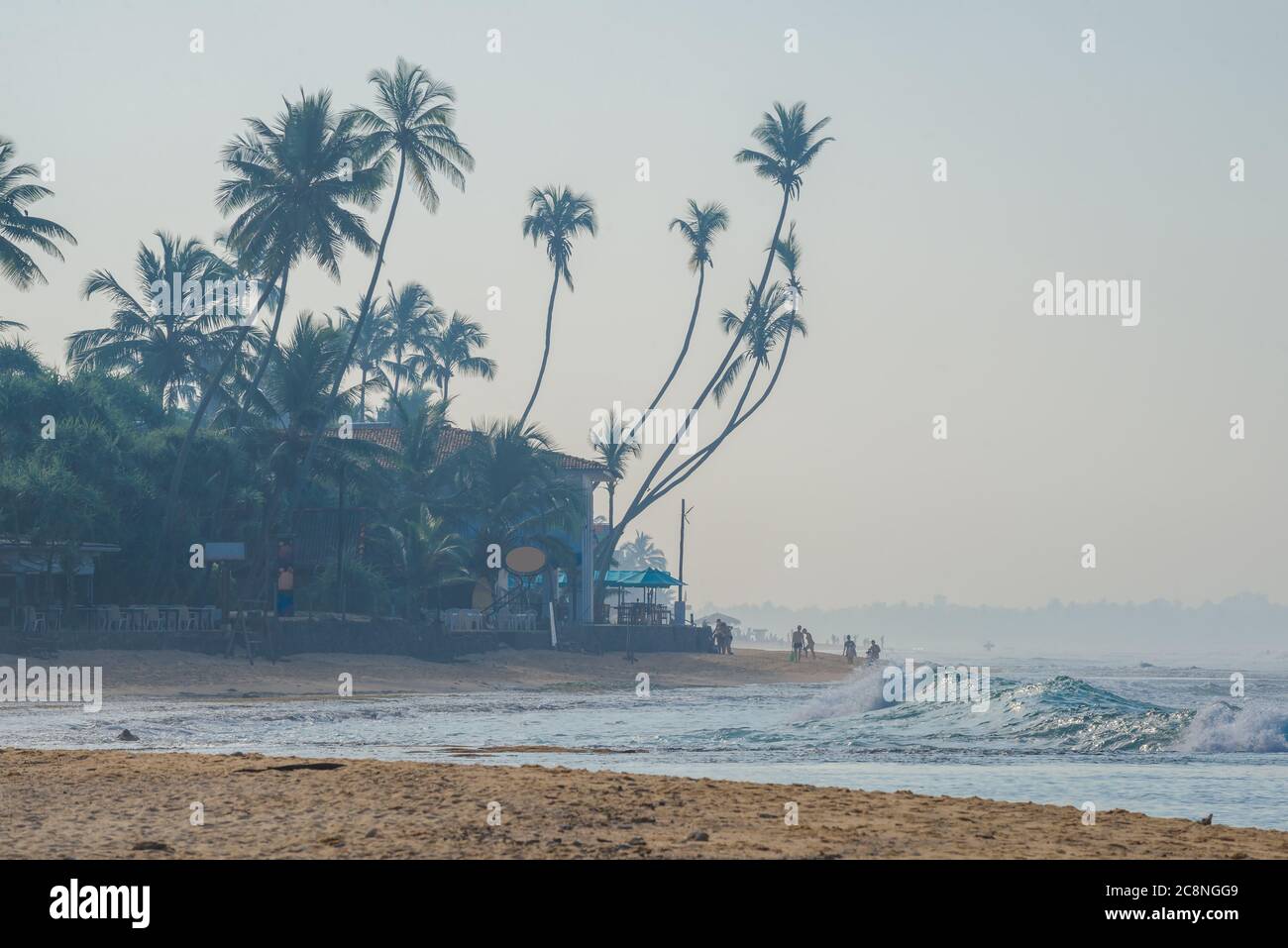 Serata sulla spiaggia di Hikkaduwa. Sri Lanka Foto Stock